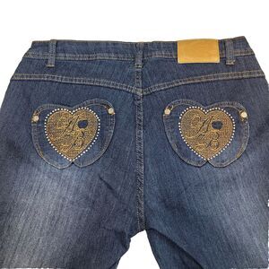 Vintage Apple Bottom Stretch Jeans Low Rise 31x31.5 (9/10) Blue Y2k Rock Punk